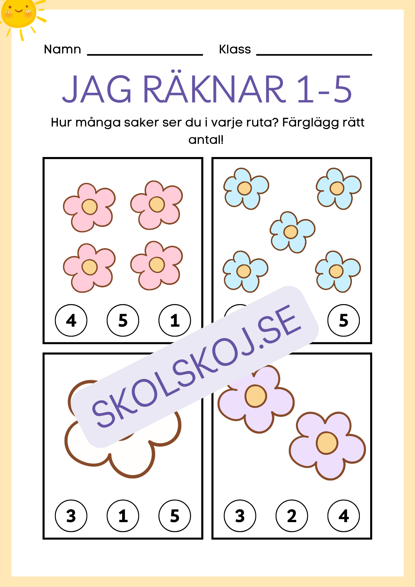 Jag räknar 1 - 5 - Häfte