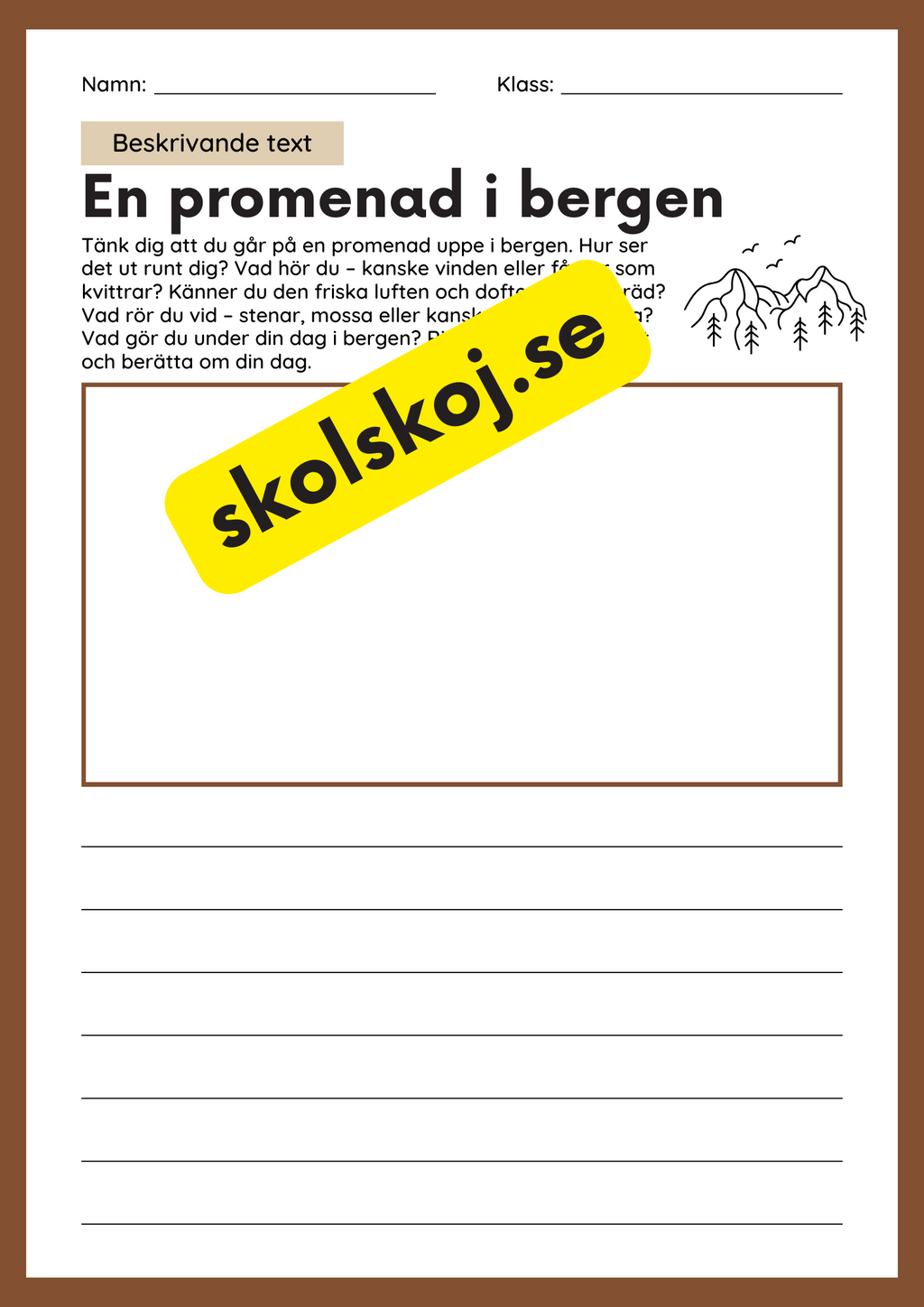 Beskrivande text - Tema promenader
