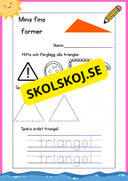 Mina fina former - Fk - Åk 3