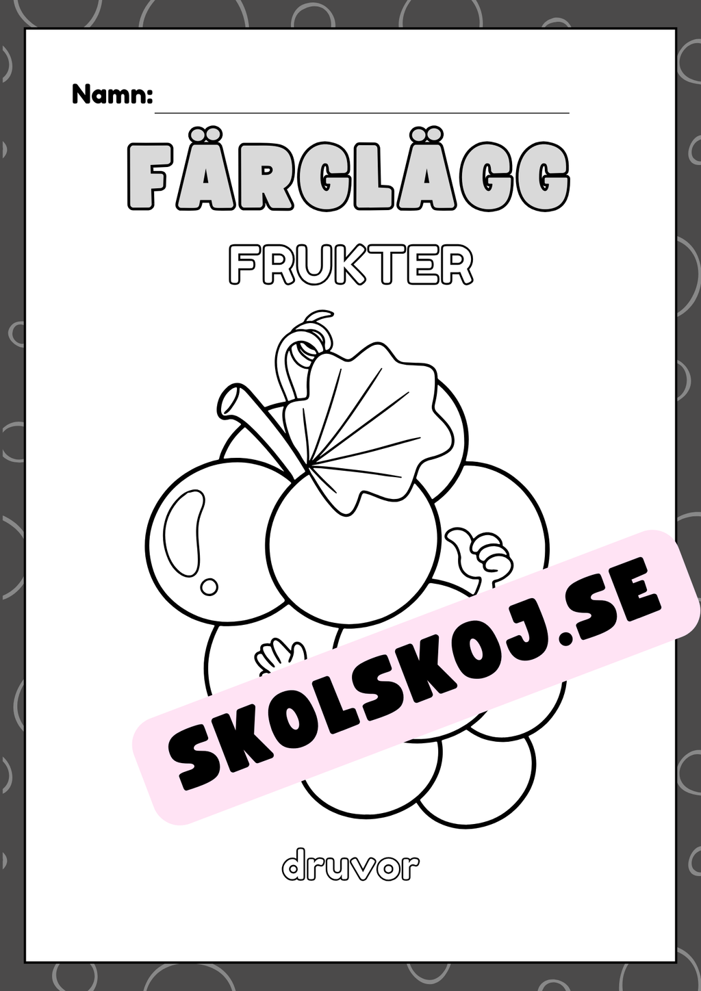 Färglägg frukter - Häfte