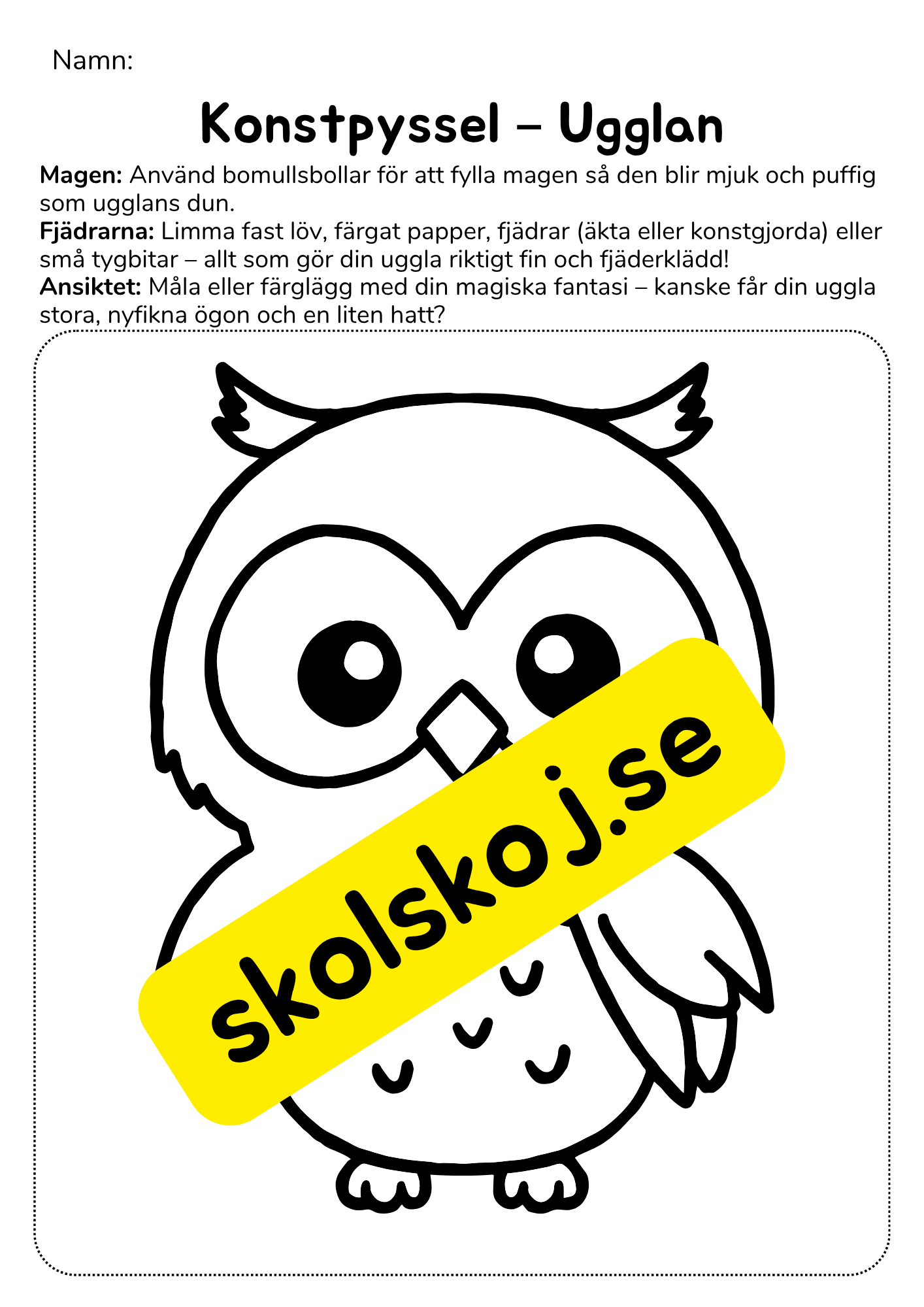 Lekfulla djurpyssel med bomull och fantasi