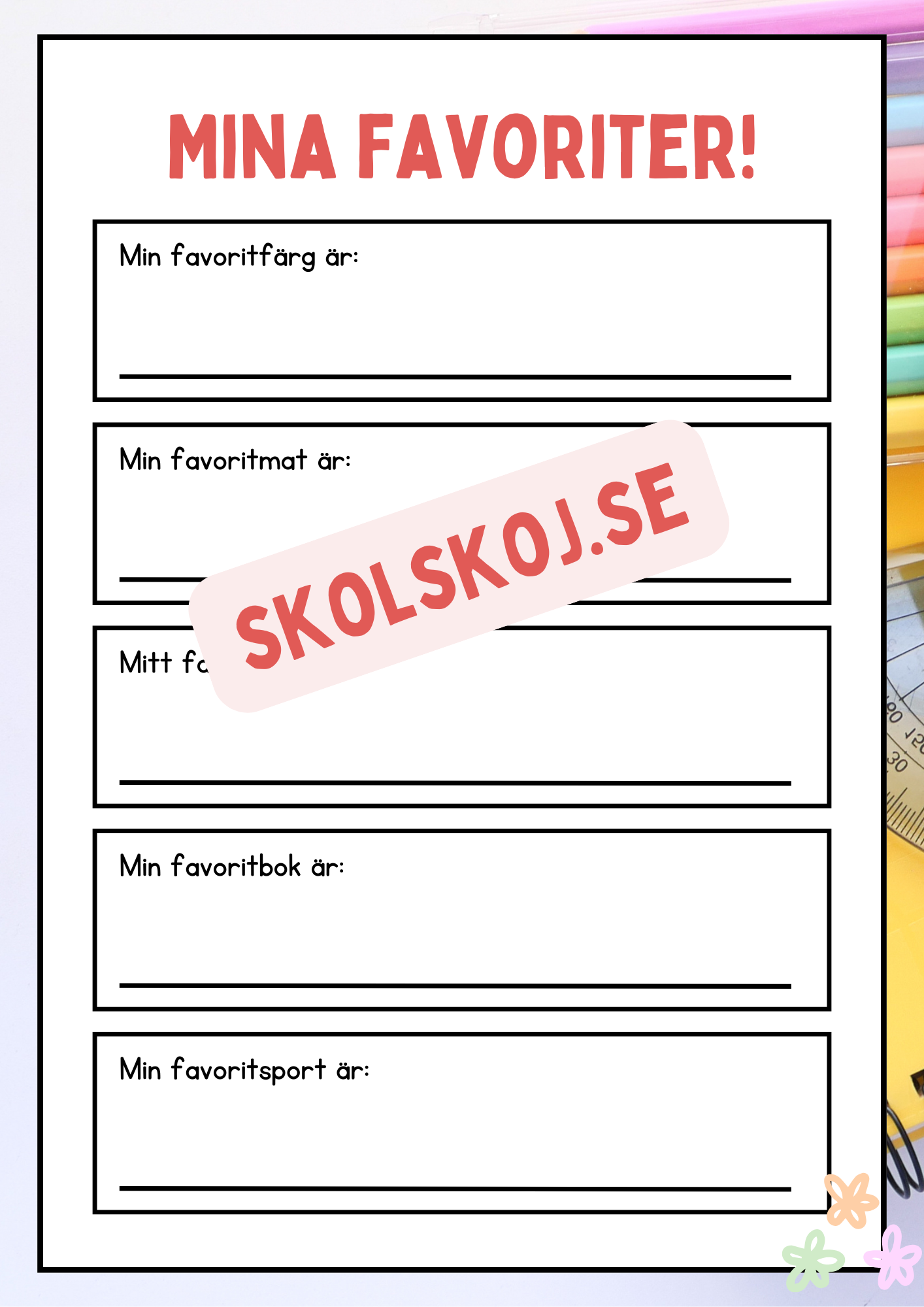 Tillbaka till skolan - Roliga läraktiviteter