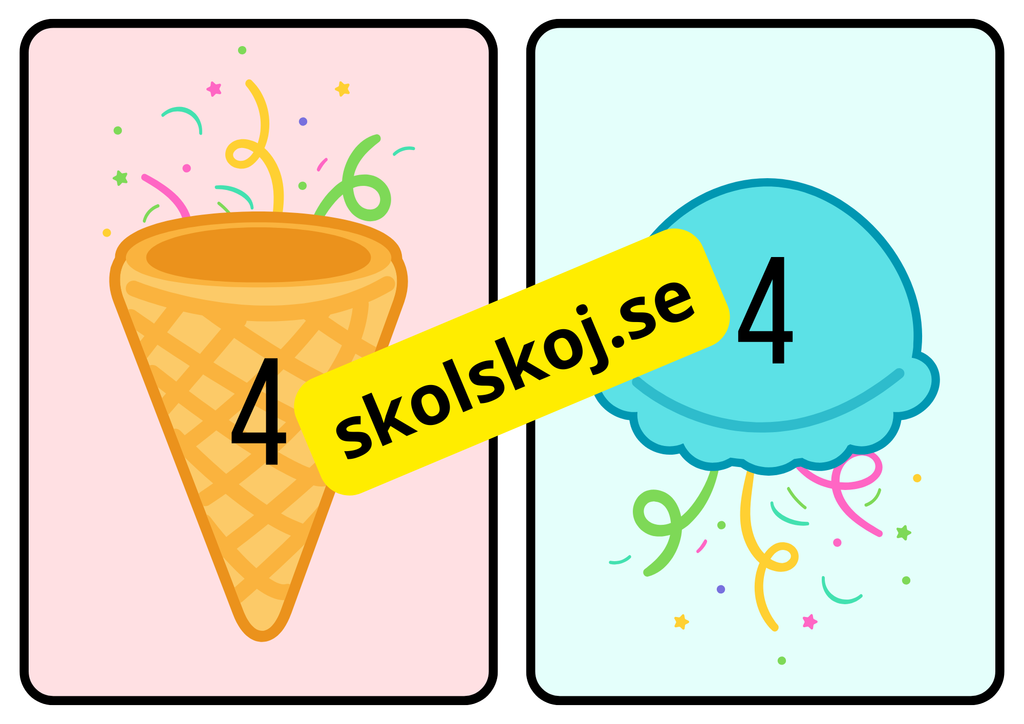 Jag lär mig siffror - Glasstema