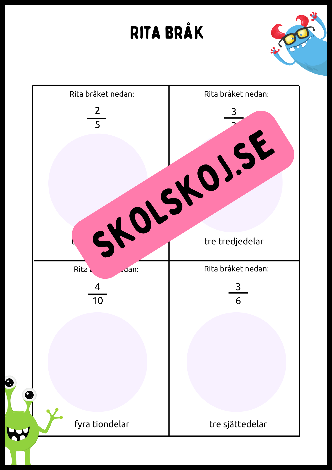 Bråk- och decimaltal - Årskurs 4 - 5