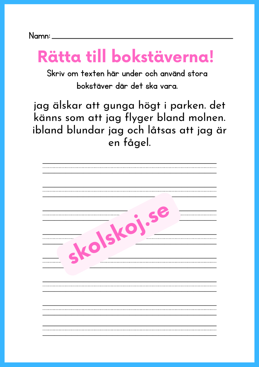 Rätta till bokstäverna