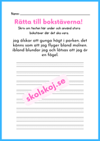 Rätta till bokstäverna