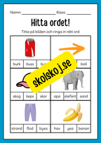 Hitta ordet - Häfte