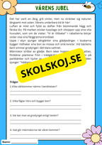 Vårens 10 hemliga världar – Läsförståelse och naturupptäckter - Åk 3 - 6