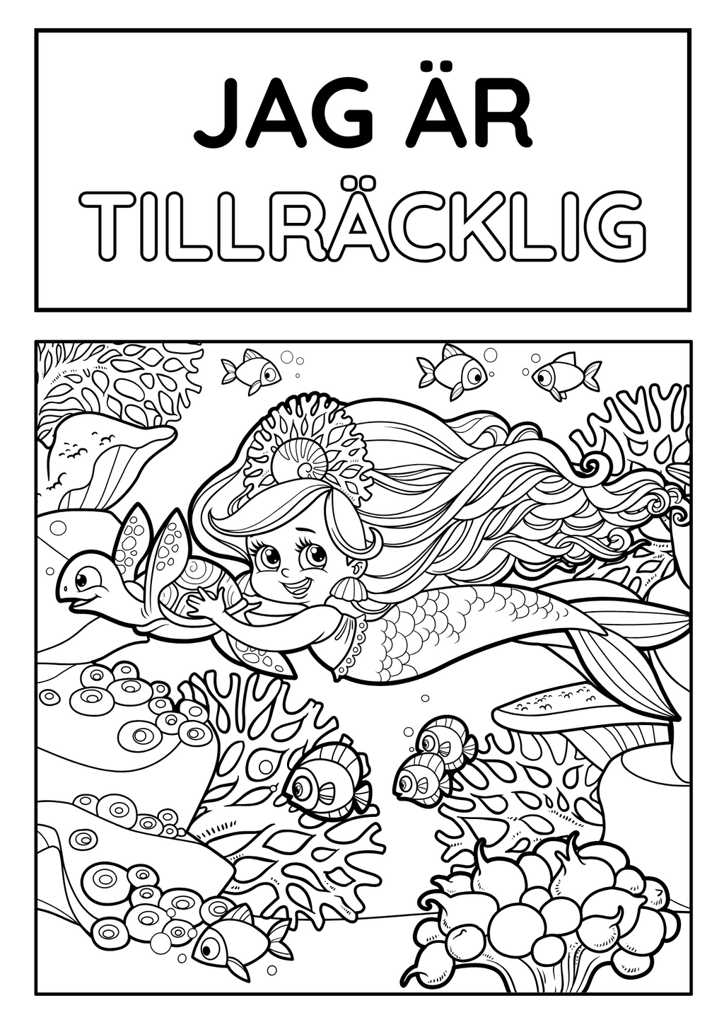 Sjöjungfru - målarbok