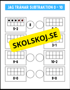 Jag tränar addition och subtraktion 0 - 10