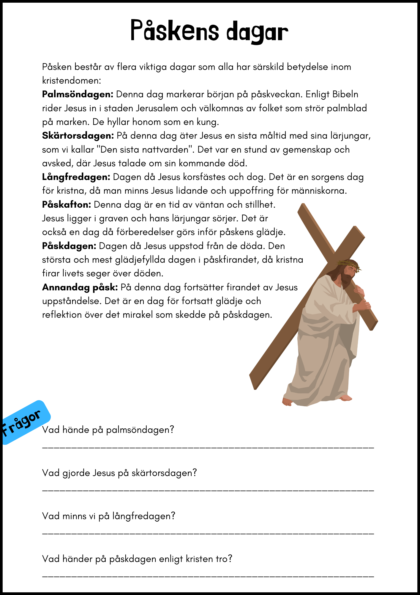 Varför firar vi påsk? Åk 3 - 6