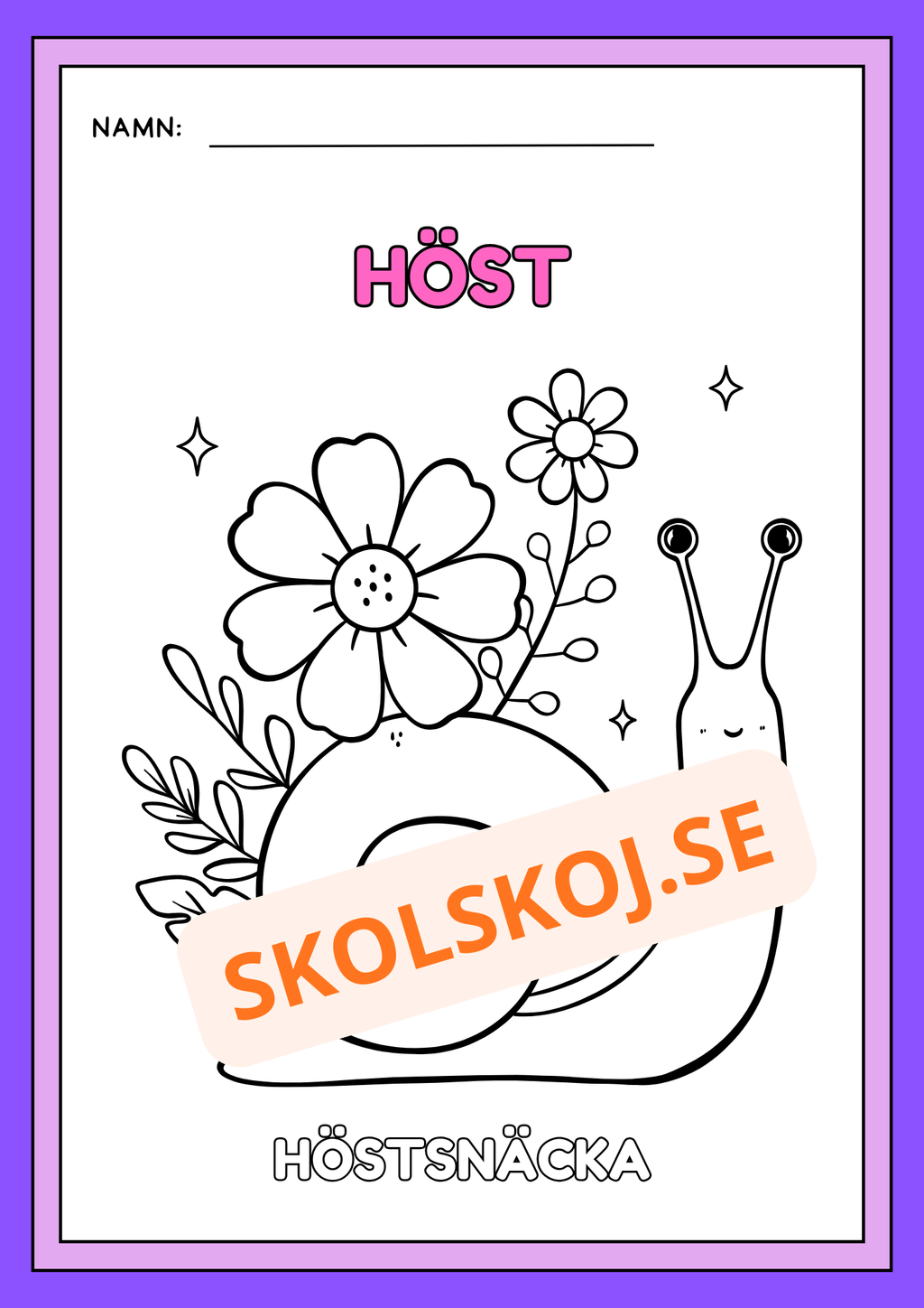 Höst - Målarbok