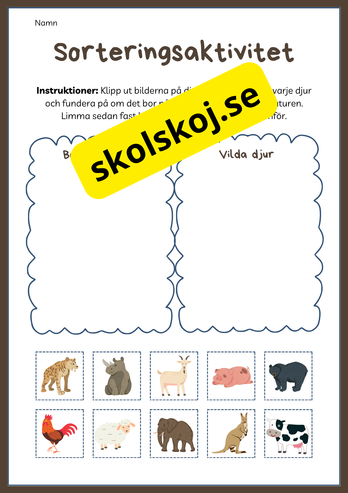 Bondgårdsdjur - Blandade uppgifter