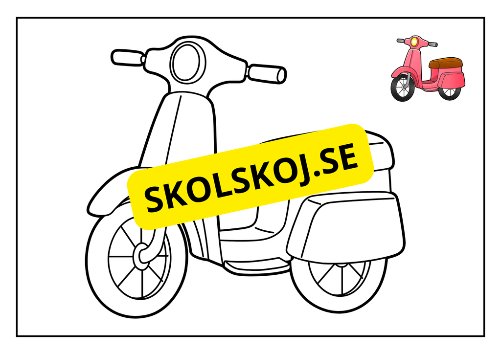 Fordon - Målarbok