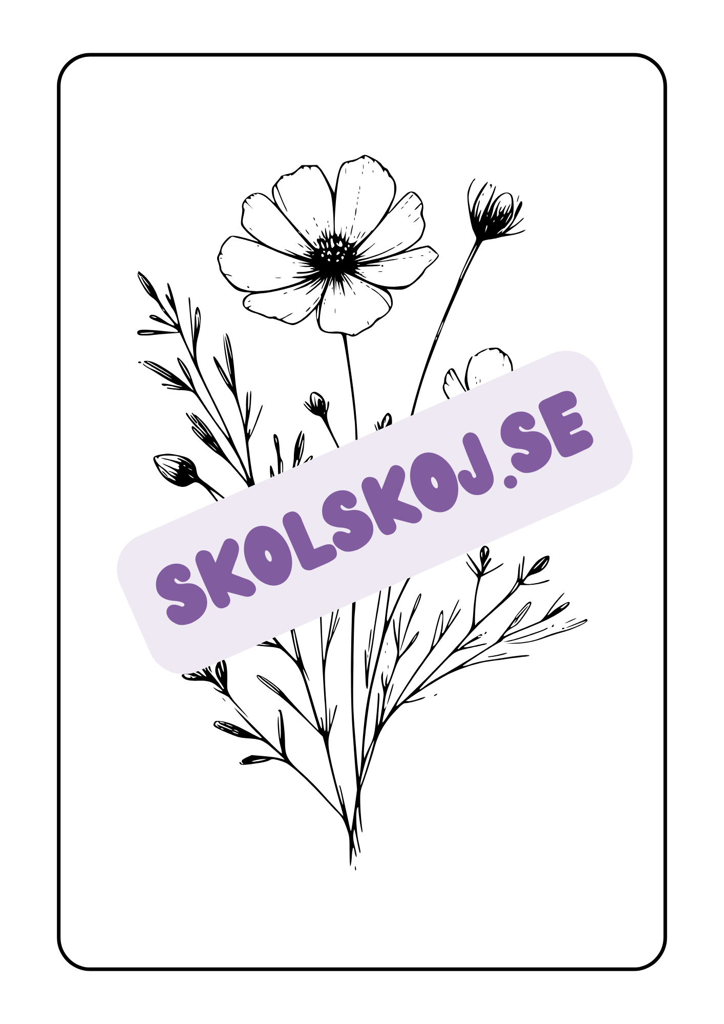 Blommor - Målarbok