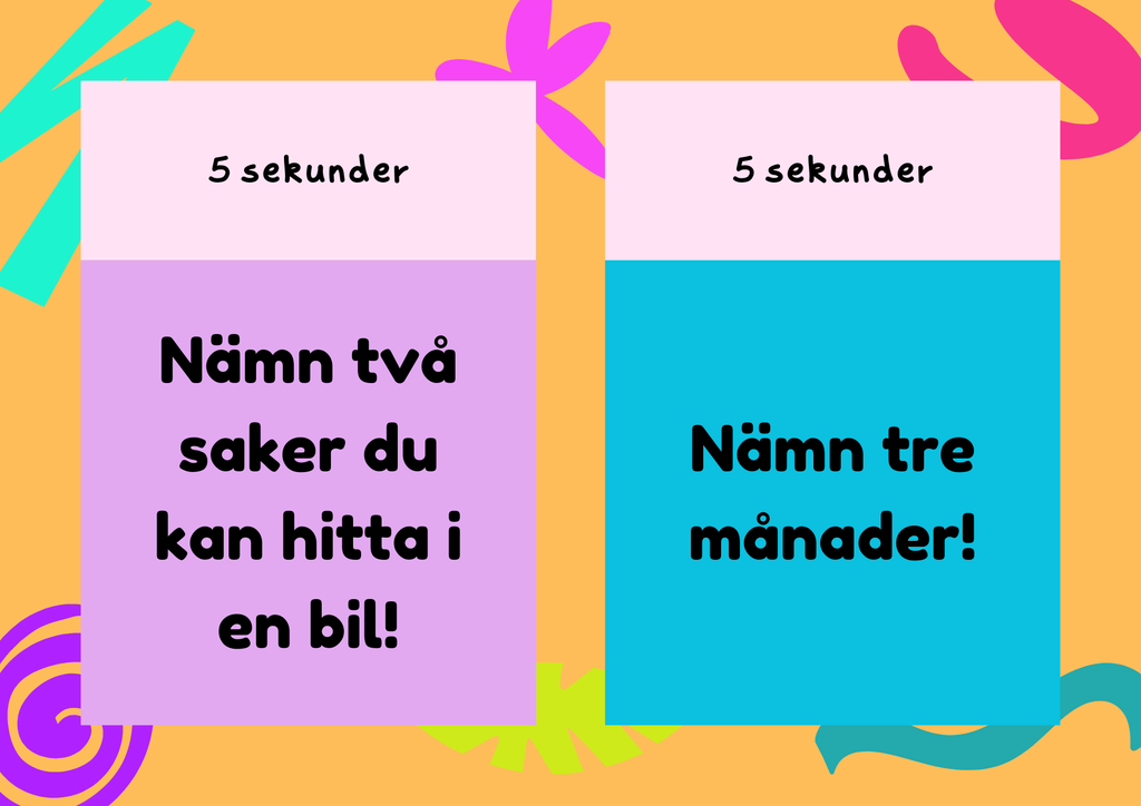Nämn två, nämn tre! – Ett kul och färgsprakande quiz