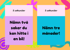 Nämn två, nämn tre! – Ett kul och färgsprakande quiz