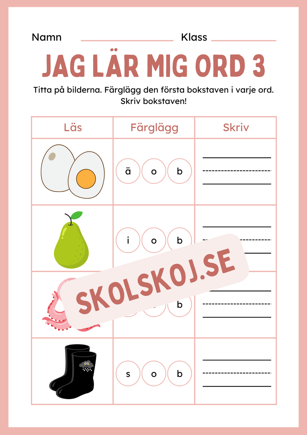 Jag lär mig ord 3 - Häfte