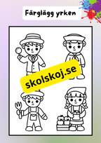 Färglägg yrken