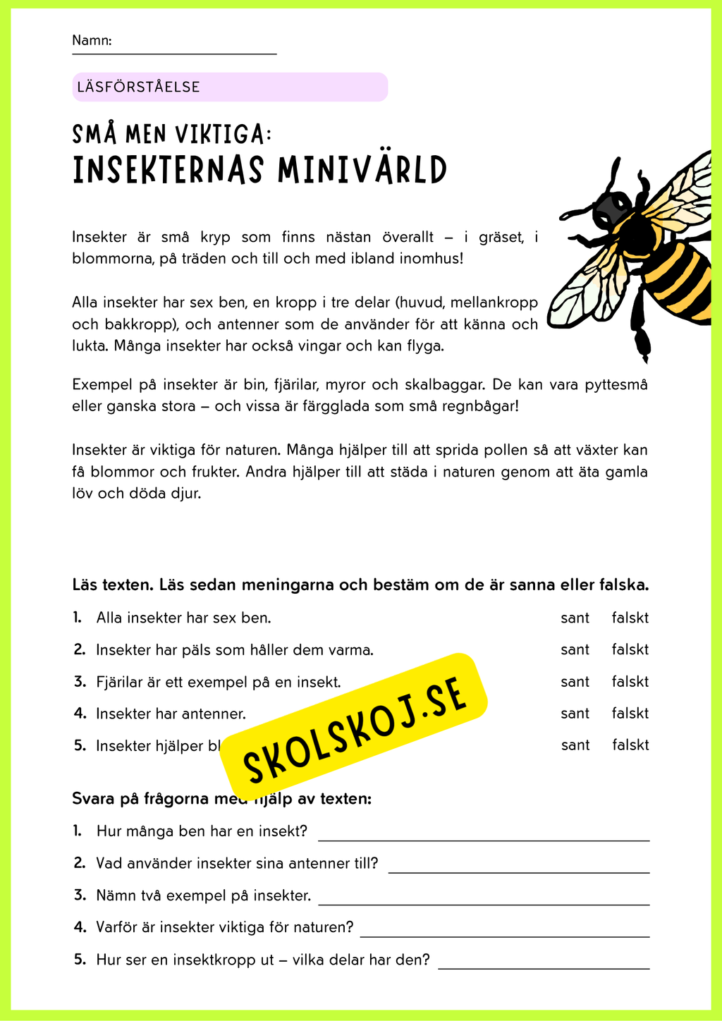 Djurens värld – Läs och lär