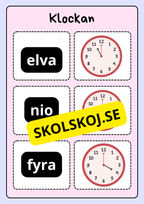 Klockan - Vi lär oss klockan (75 kort)