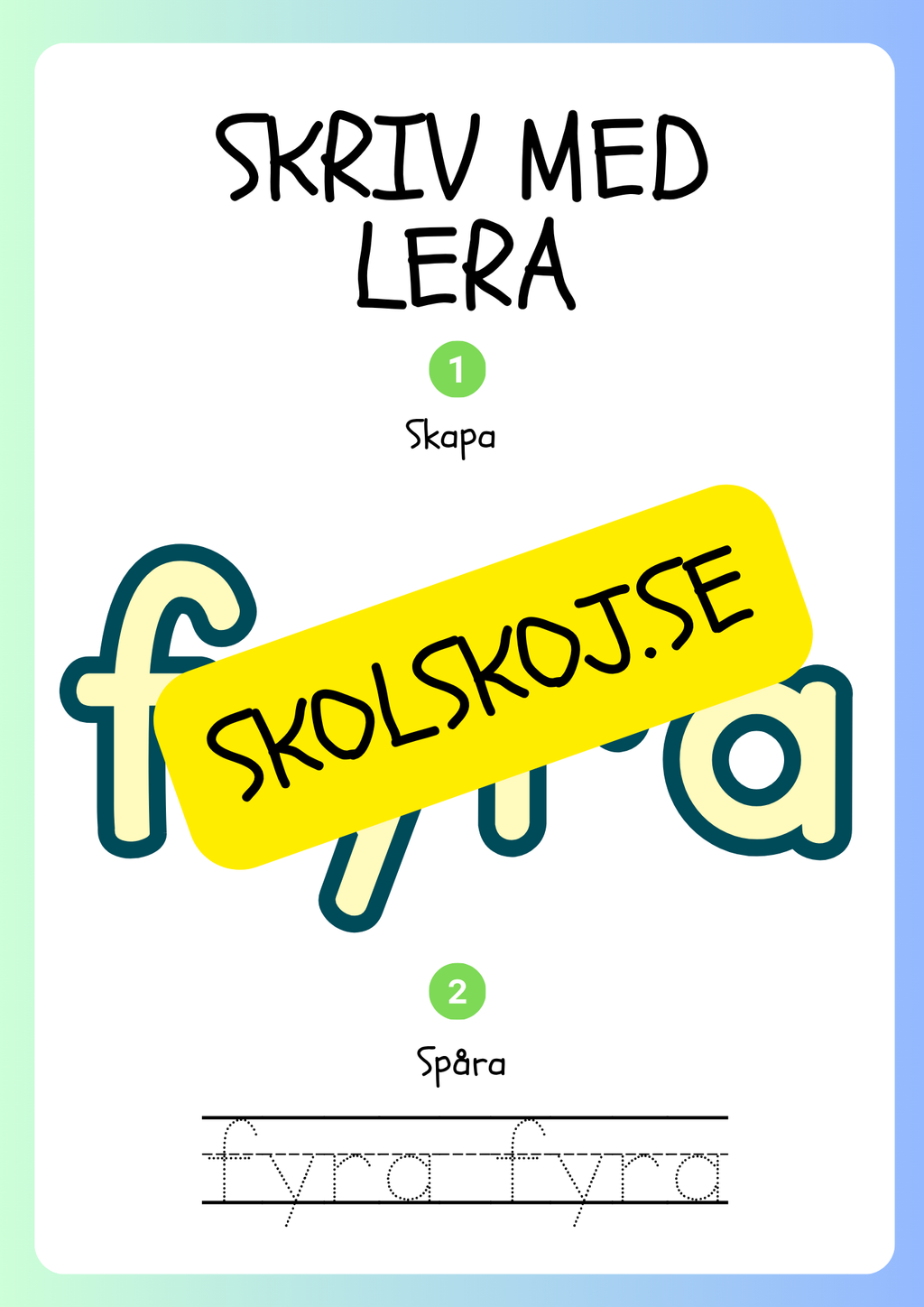 Skriv med lera - Siffror och tal - 1 - 20