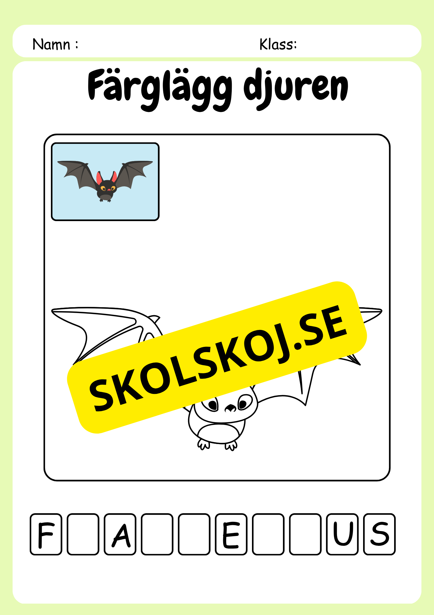 Färglägg, titta och skriv - Häfte
