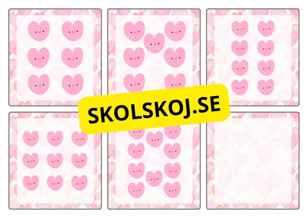 Alla hjärtans dag - Sifferkort