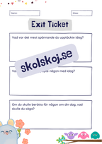 Exit ticket - 8 sidor