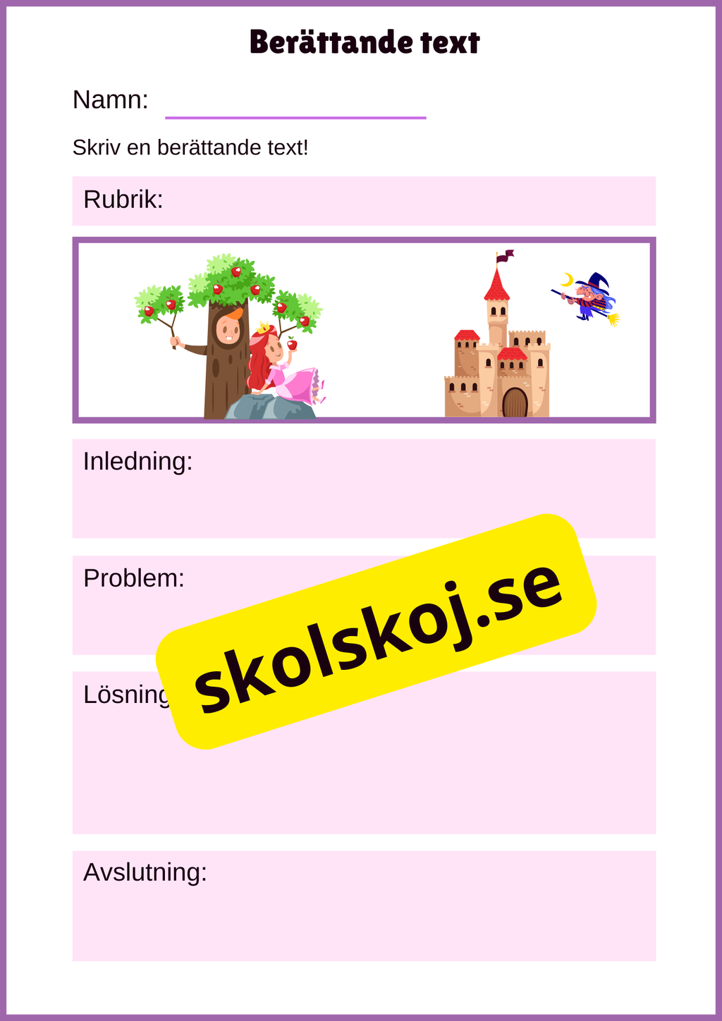 Skriv en berättande text - Häfte