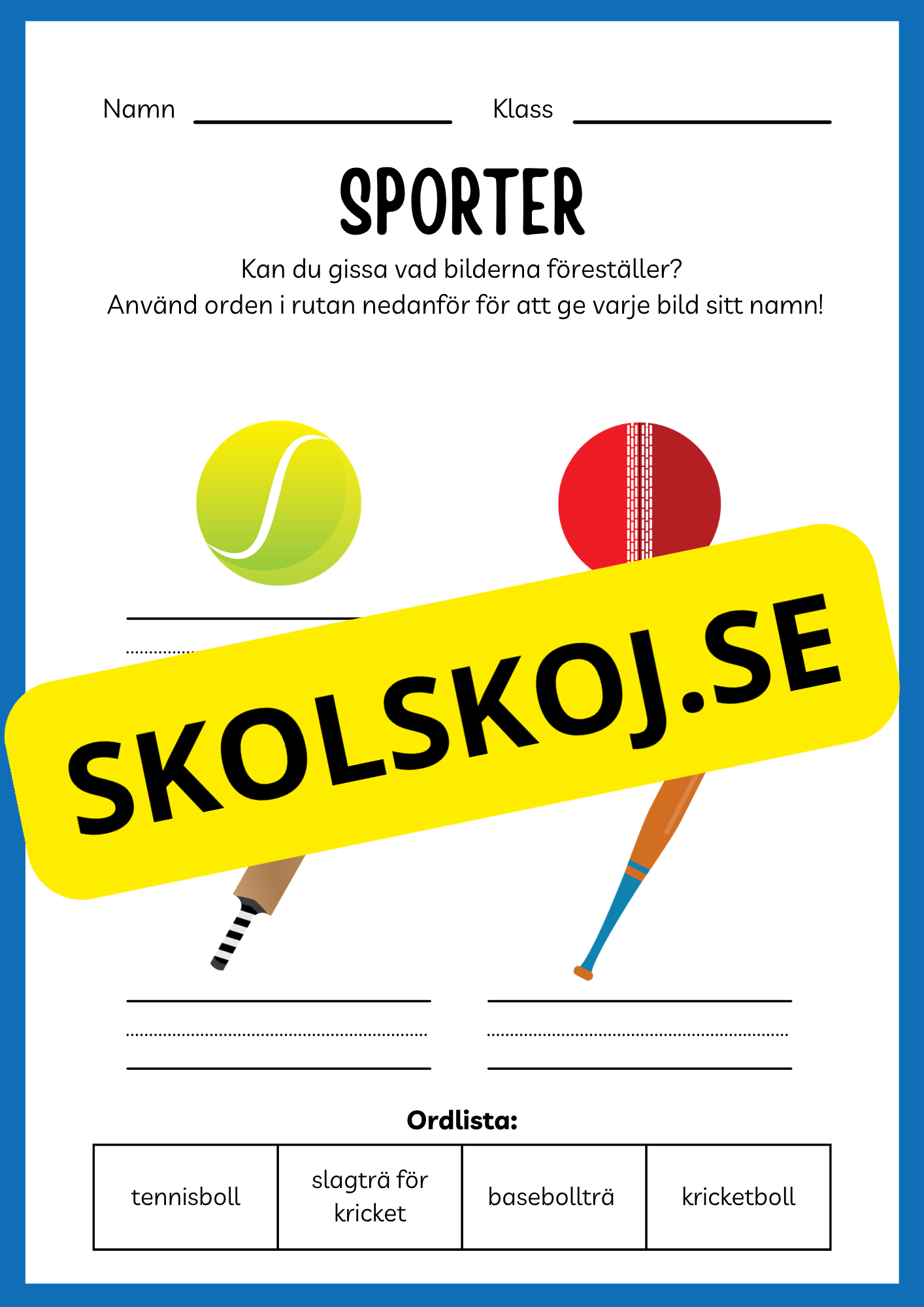 Sporter - Aktivitetsbok