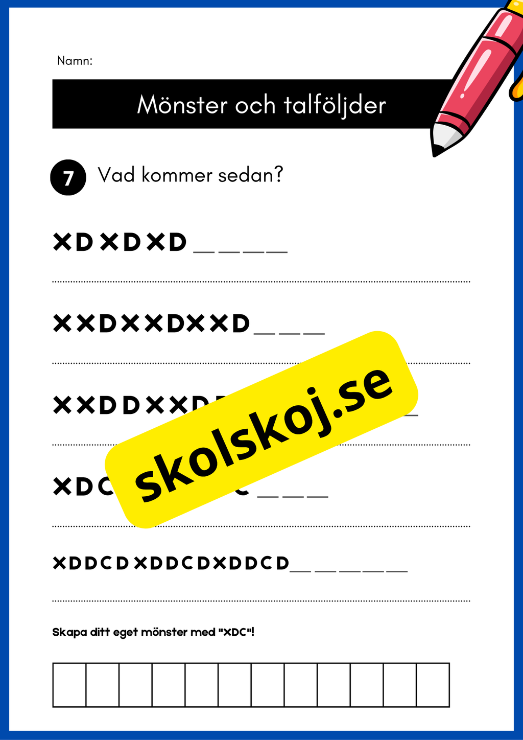 Mönster och talföljder