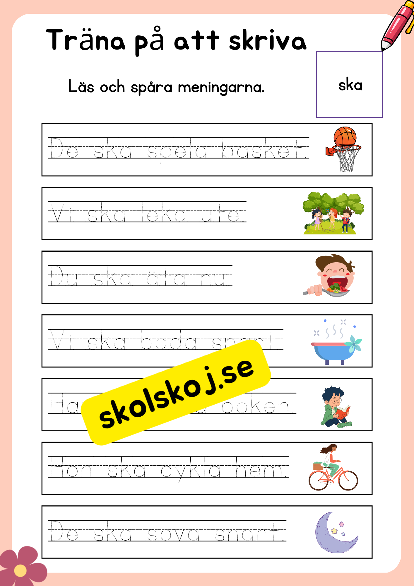 Träna på att skriva - Häfte