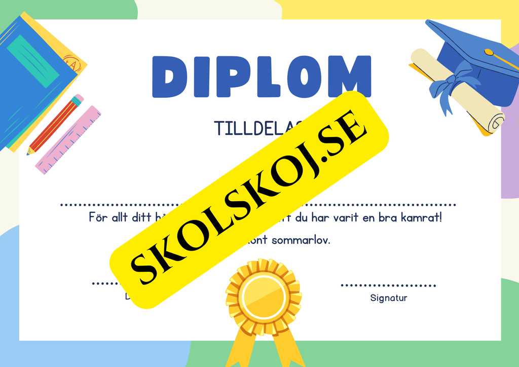 Diplom - Skolavslutning (5 st)