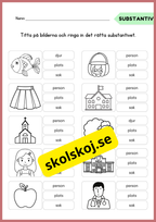 Träna på substantiv - Häfte