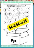 Veckans bokstav - Bokstaven Pp