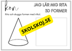 Jag lär mig rita 3D former