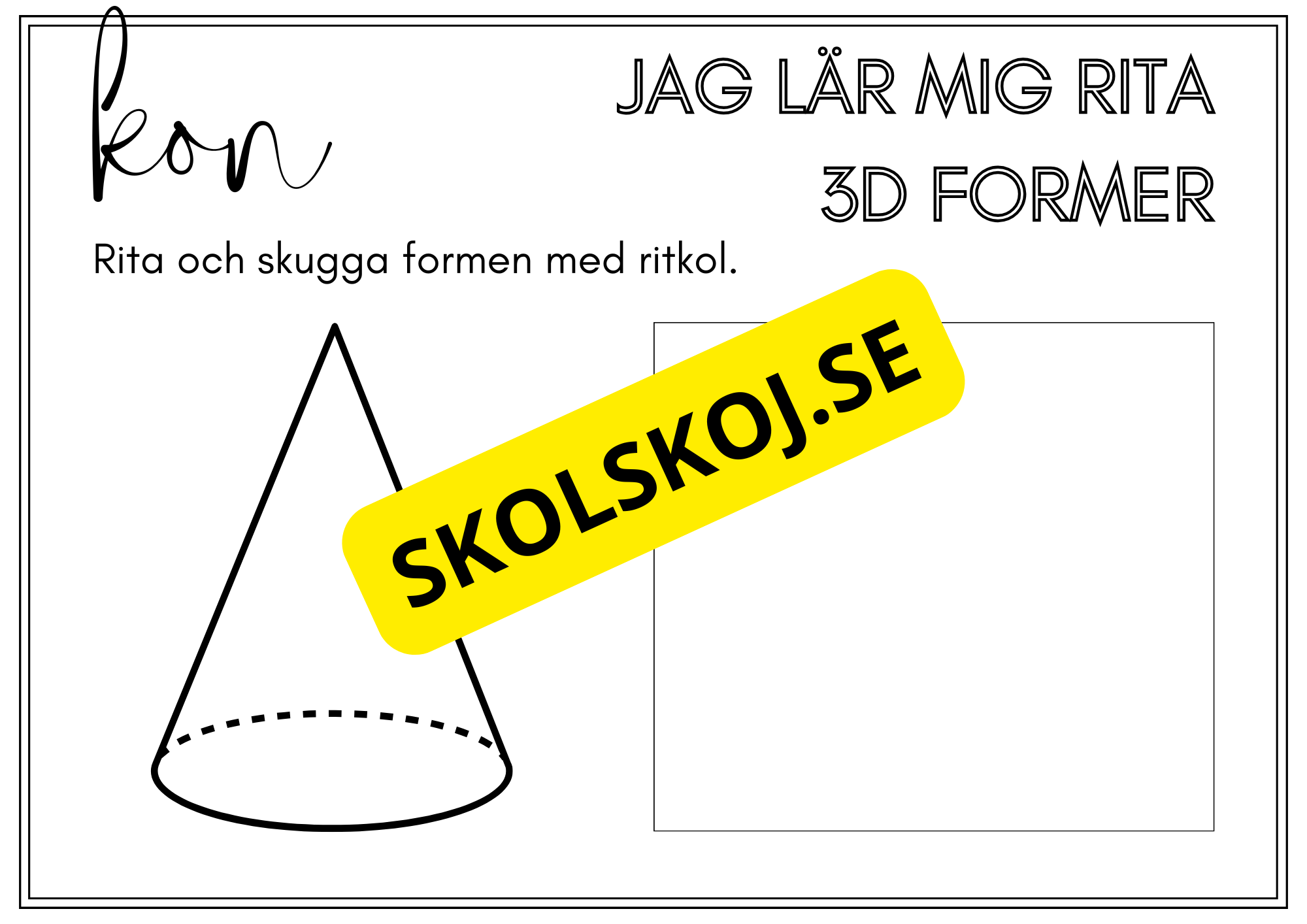 Jag lär mig rita 3D former
