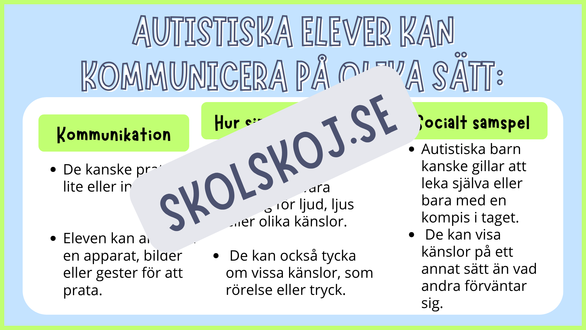 Vad är autism - Presentation