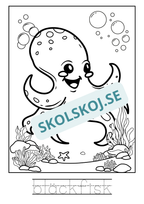 Kompisar i havet - Målarbok