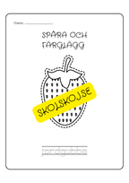 Spåra och färglägg - Tema frukter