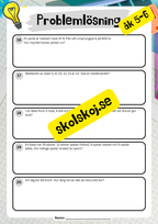 Problemlösning - Matematik - Årskurs 5-6