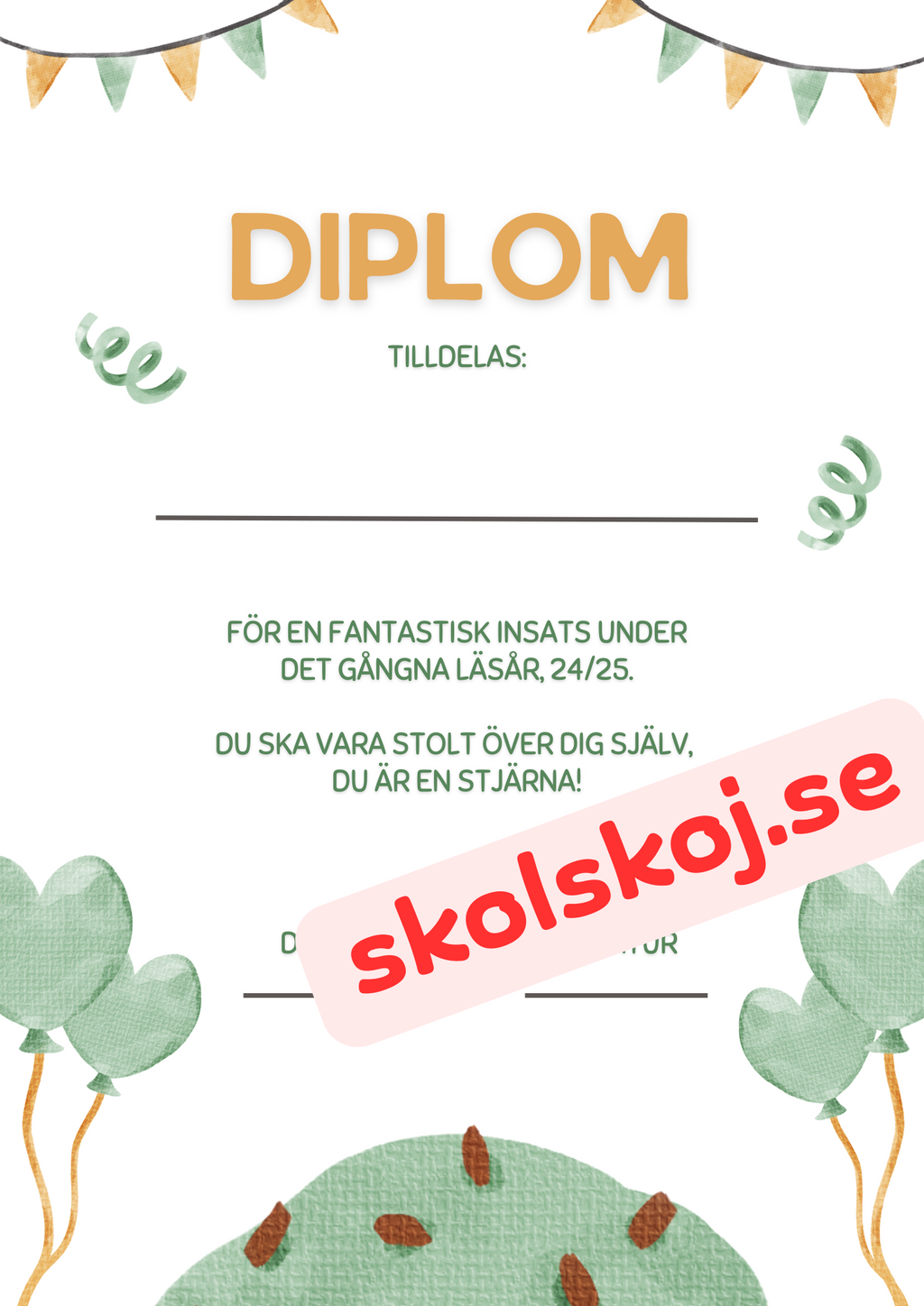 Diplom skolavslutning (4st)
