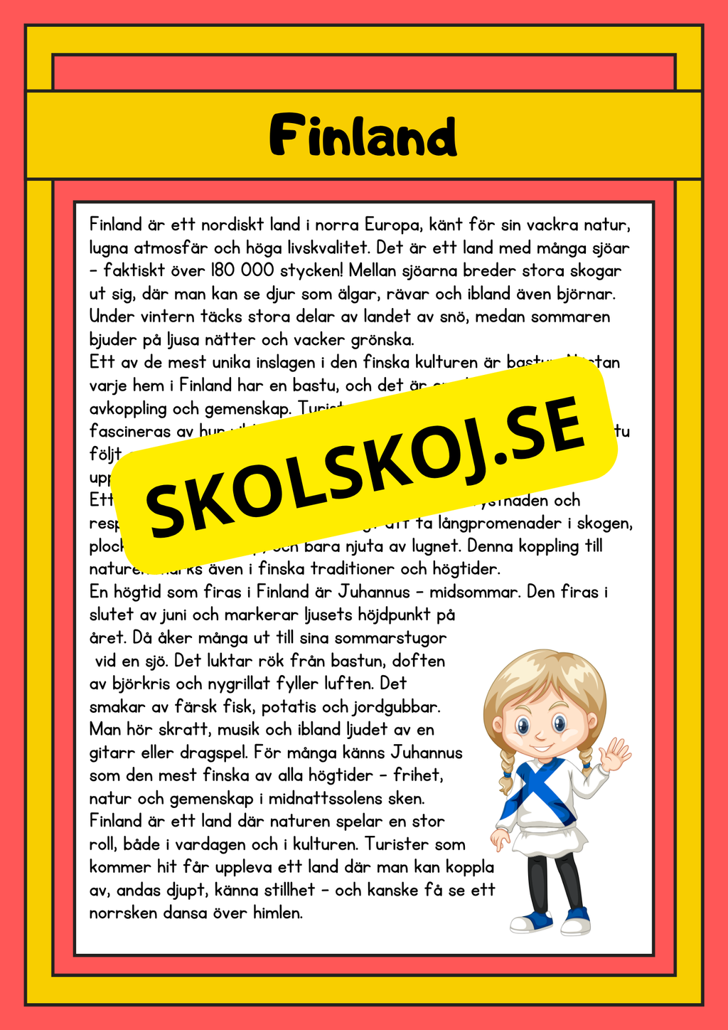 Upptäck världen - Fakta och läsförståelse - 29 sidor