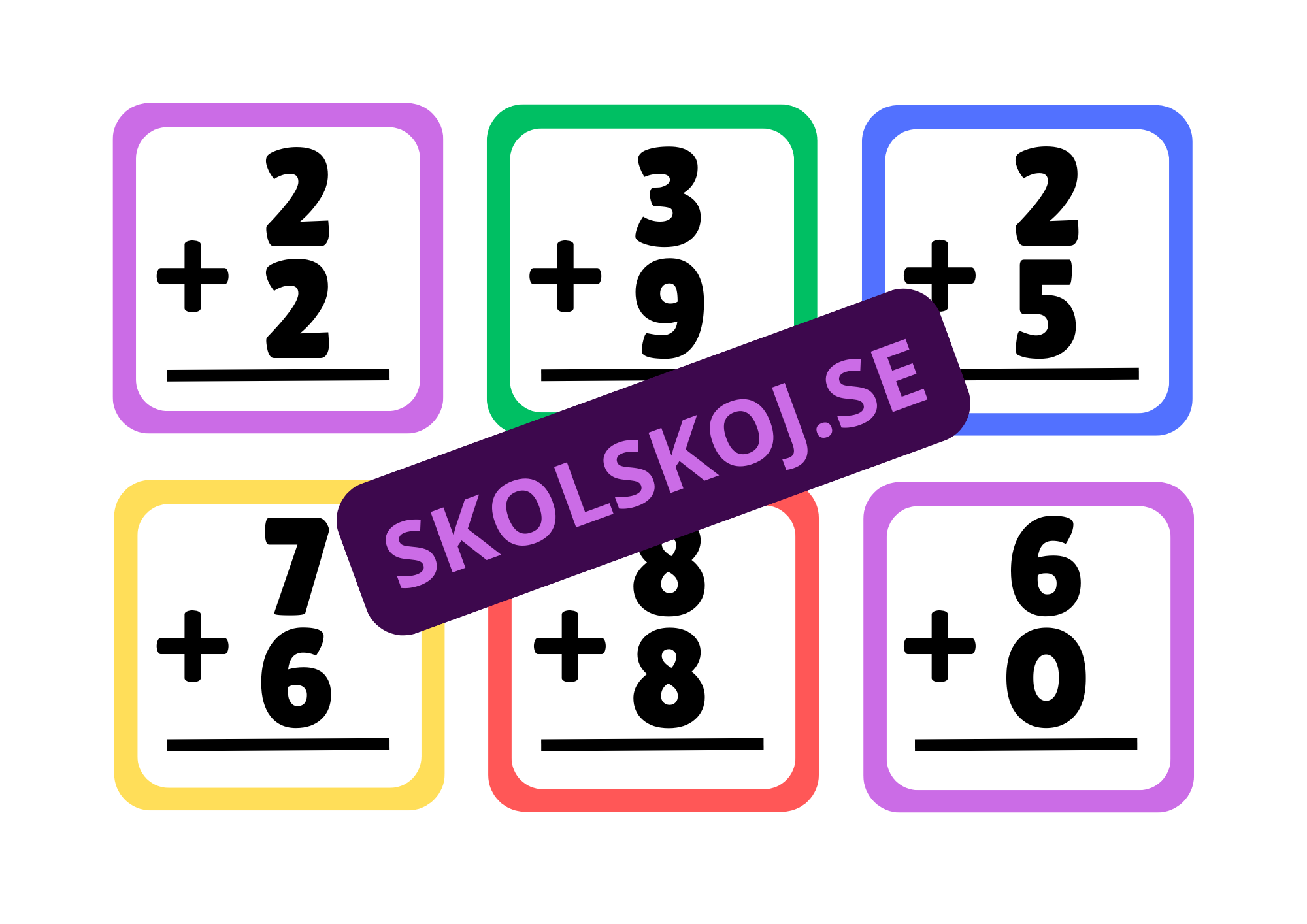 Addition - Flashkort - 1 - 20