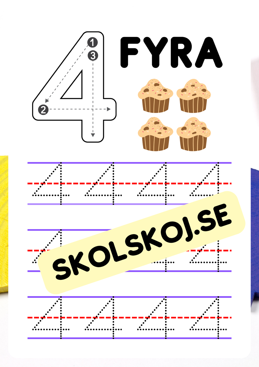 Jag lär mig skriva siffror - 1 - 10