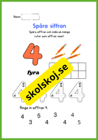 Spåra siffran - Häfte - 1 - 10