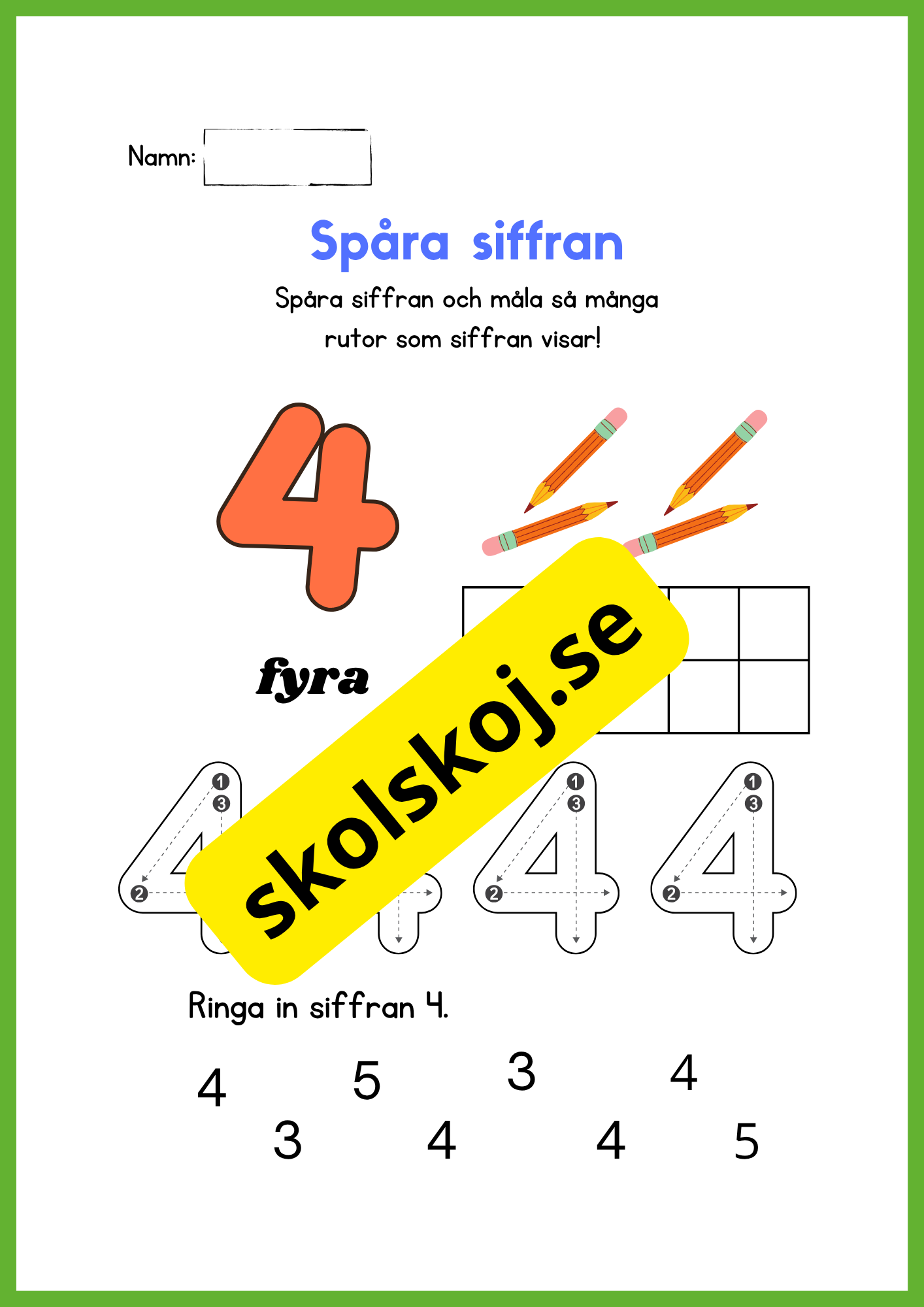 Spåra siffran - Häfte - 1 - 10