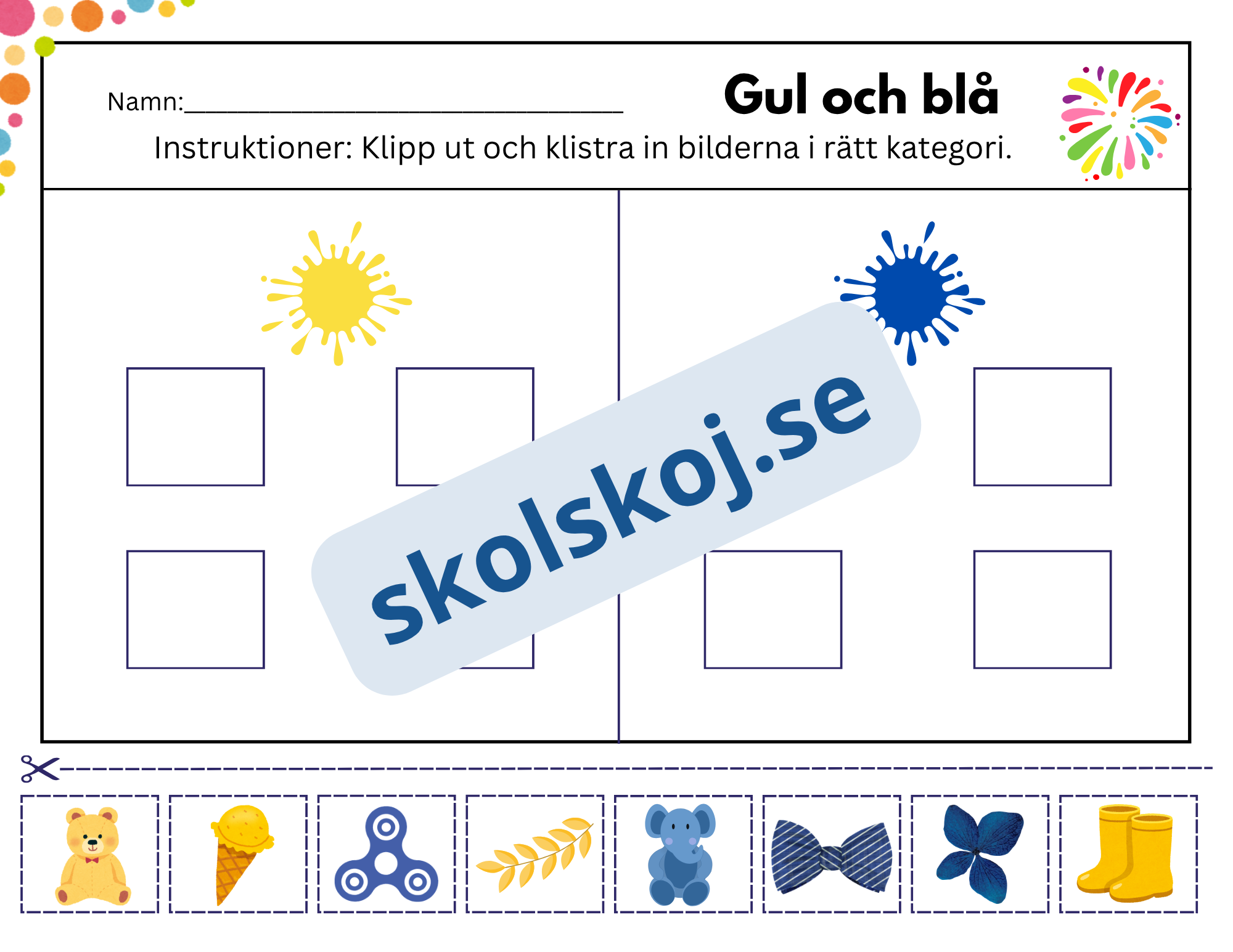 Vi lär oss färger - Häfte