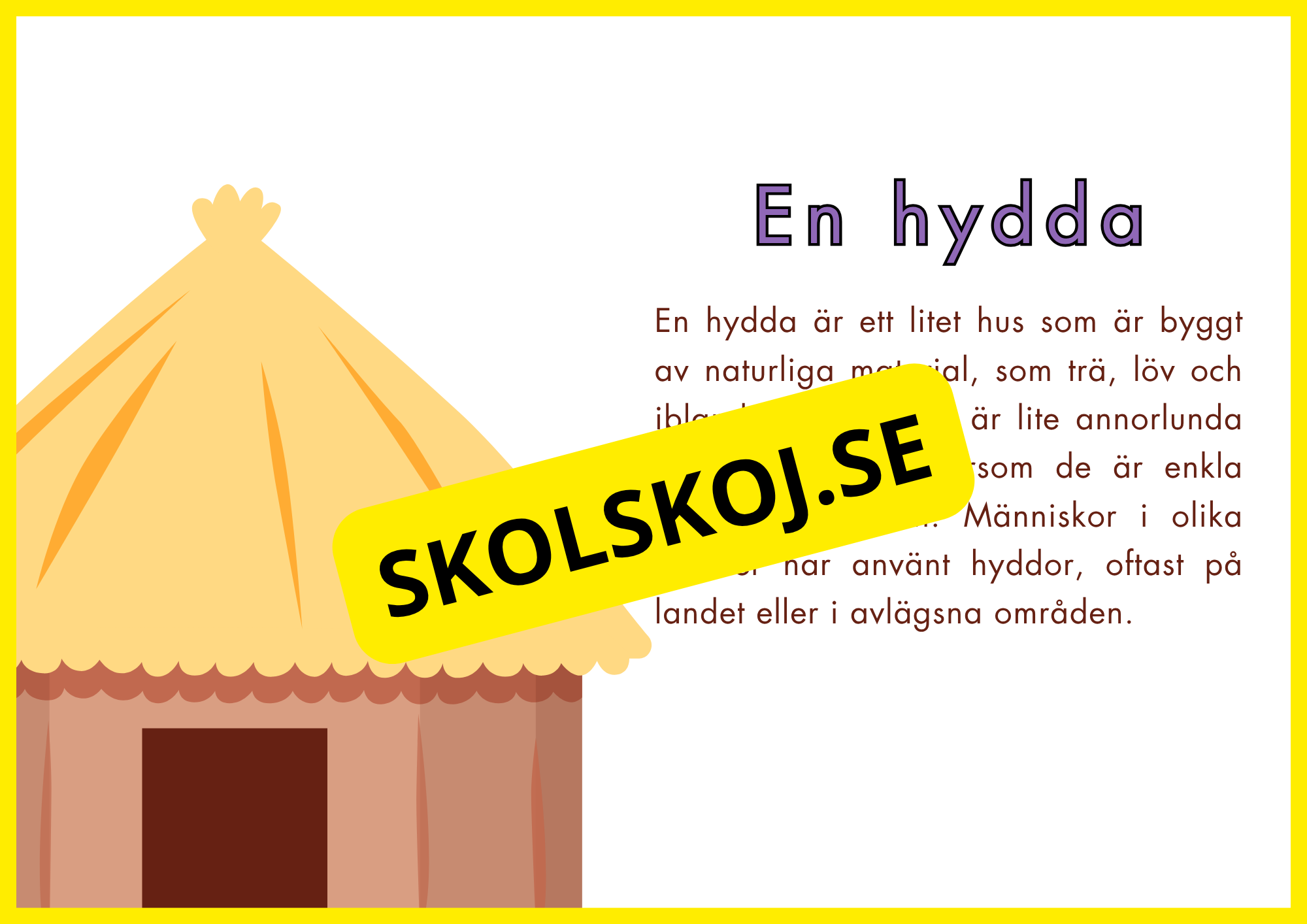 Olika sorters hus - Samhällskunskap åk 1 - 3